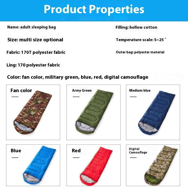 Sleeping Bag For Adults, Portable Travel Essential, Dirt-Resistant, All-Season Universal, Single And Double Adult_voghion.com