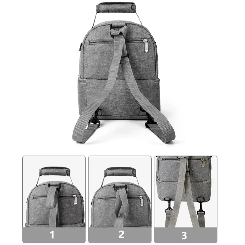 Tragbarer Rucksack, Lunchtasche, wasserdicht, isoliert, Aufbewahrung, Camping, Picknick, Arbeit, Schule, Mode, 250318l_voghion.com