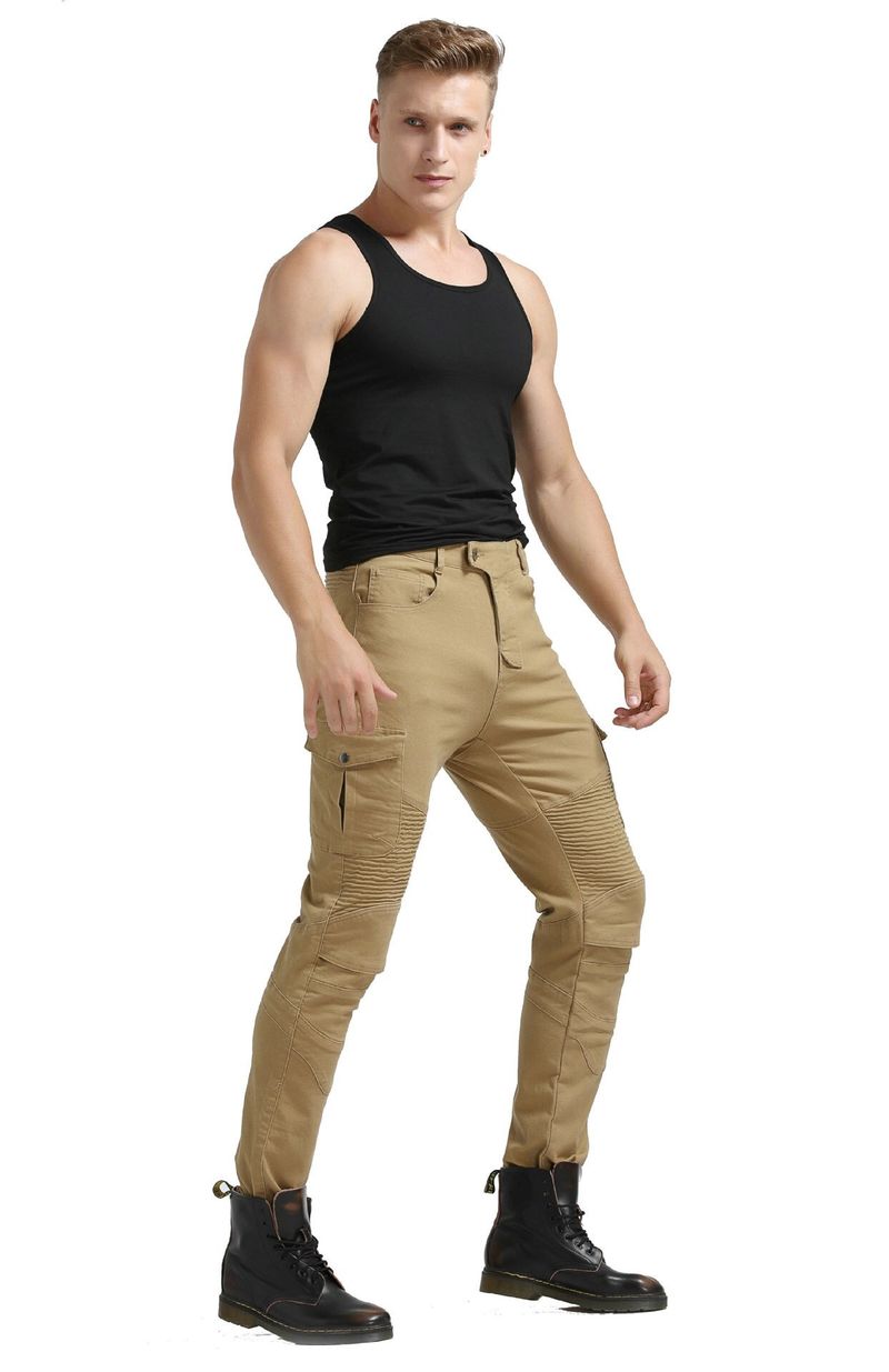 Men's & Women's Motorcycle Riding Jeans – 100% Cotton, Kevlar-Reinforced, Straight-Leg Workwear Style For Safe & Stylish Rides_voghion.com