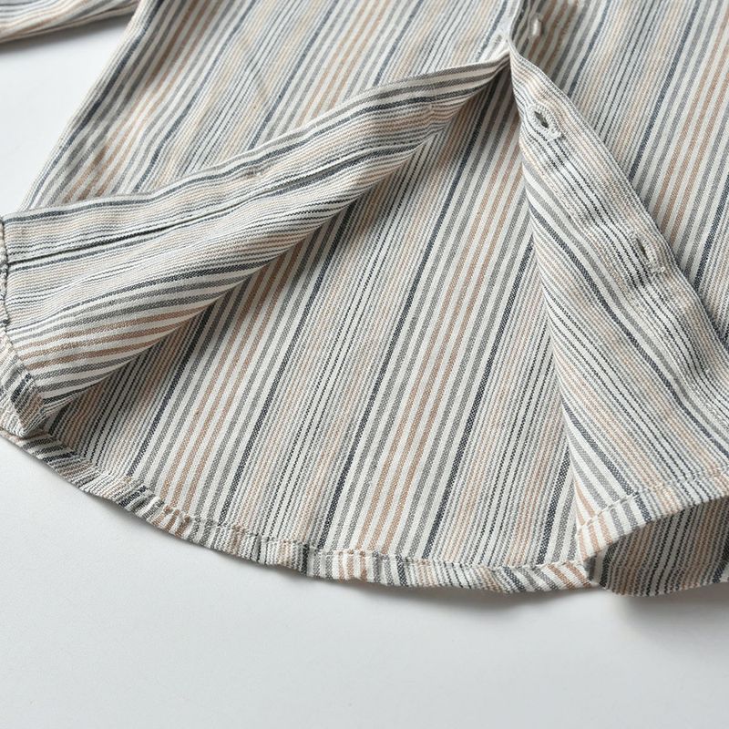 Abbigliamento per bambini Completo da ragazzo, camicia a righe e pantaloni lunghi per ragazzi_voghion.com