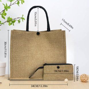 Customizable Pattern Canvas High-end Gift Handheld Shopping Large Capacity Lunch Bag For Women_voghion.com
