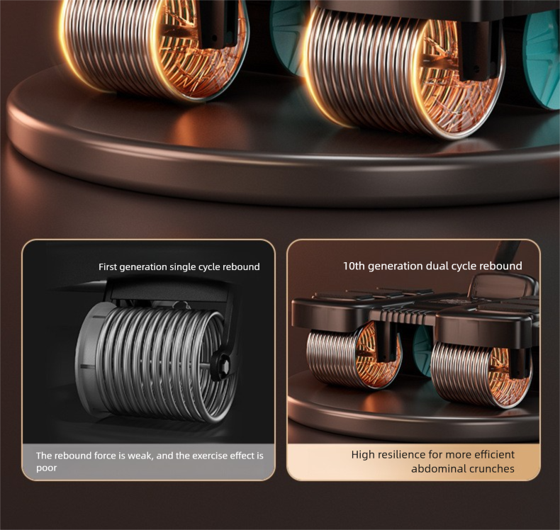 Neues intelligentes Vierrad-Muskeltrainingsgerät mit automatischer Rückprallfunktion und sechs Ellbogenstützen für Bauchmuskelübungen_voghion.com