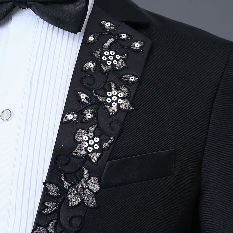 CT Herrenanzug für Trauzeugen, Hochzeitsbankett, Fotostudio, Outfit, Gastgeber, Sänger, Performance-Anzug_voghion.com