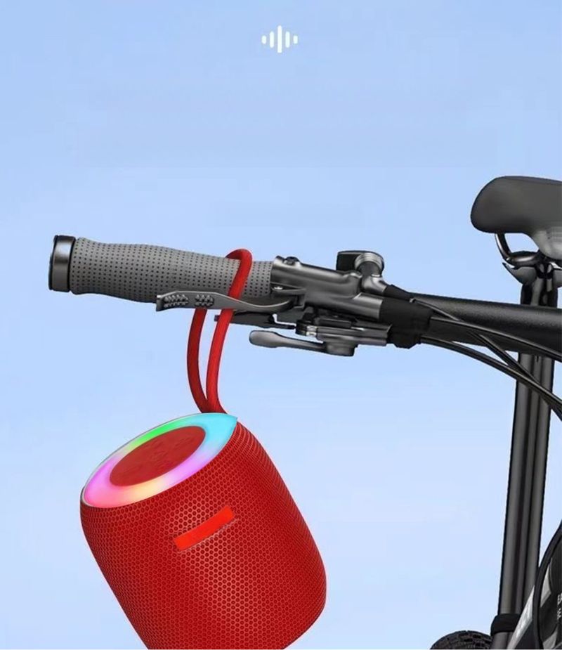 Mini altoparlante portatile con slot per schede per esterni Bluetooth wireless in tessuto colorato_voghion.com