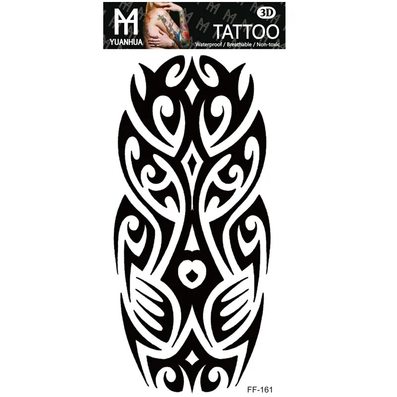 Impermeabile tatuaggio temporaneo finto braccio superiore testa di lupo umano totem testo arabo tatuaggio finto una tantum adesivi maschio femmina ragazzo ragazza_voghion.com