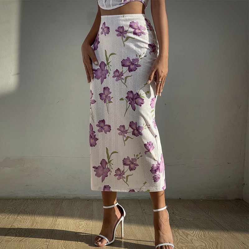 Set gonna da donna sexy con canotta stampata piccola canotta slim fit avvolgente_voghion.com