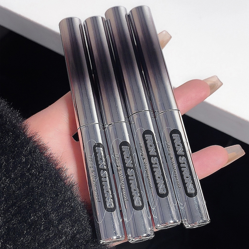 Svart Brun Ultrafin Mascara Förlänger ögonfransar Extra volym Vattentät Curling Naturliga Fransar Mascara_voghion.com