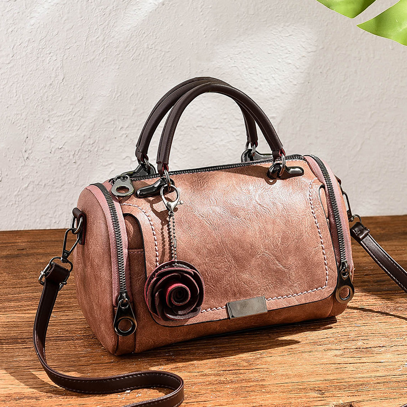 Borsa con ciondolo nuovi fiori Borsa da donna moda Boston borsa a tracolla singola borsa a tracolla da donna PU_voghion.com
