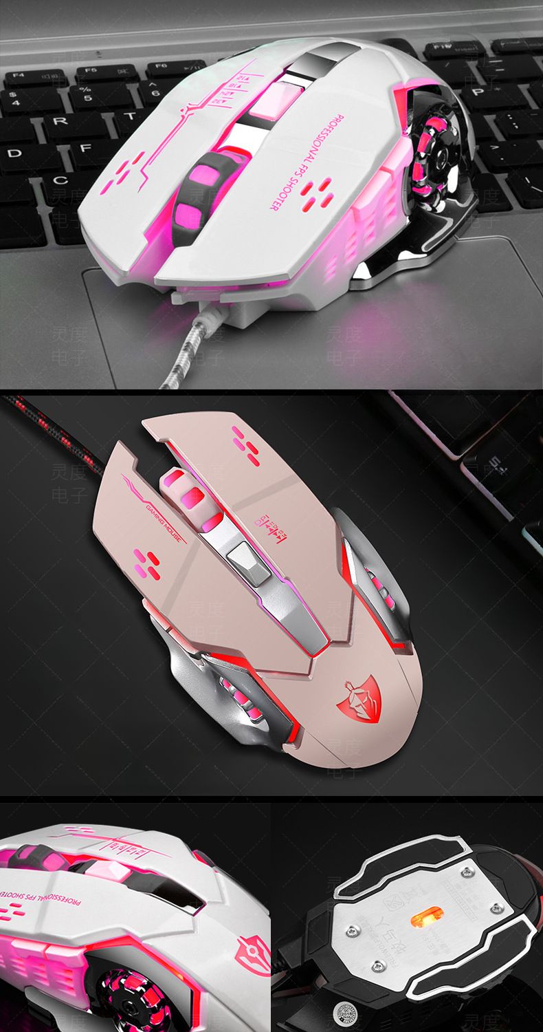 English Packaging Real Mechanical Green Axis, Iron Plate RGB Game Keyboard Mouse Earphone Mouse Pad Three Or Four Pieces Set_voghion.com