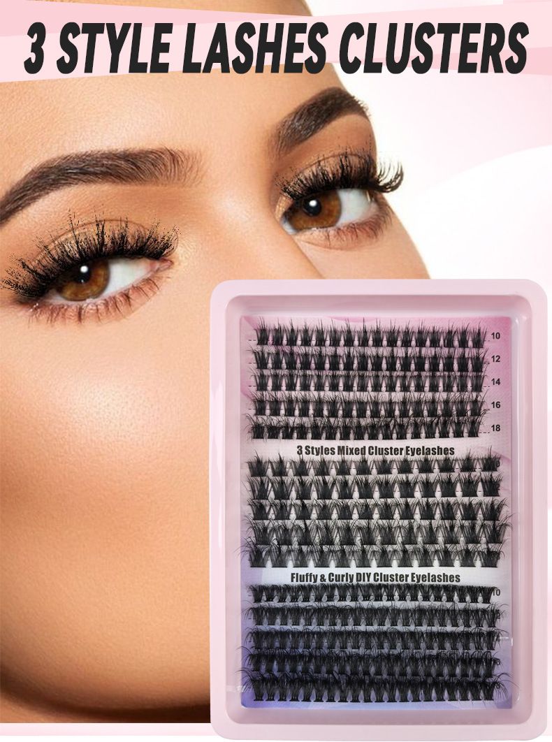 Messy Eyelashes Mix Large Bowl Set Standard Fried Hair Section false eyelashes_voghion.com
