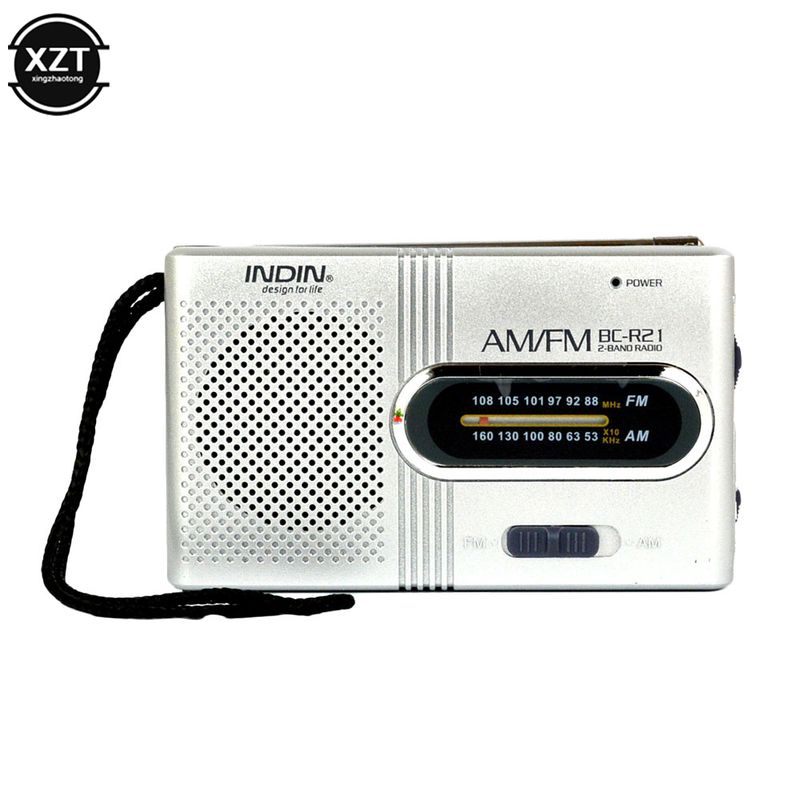 New Portable AM/FM Mini Handheld Dual Band Music Player Speaker With Telescopic Antenna Outdoor Radio Stereo BC-R21_voghion.com