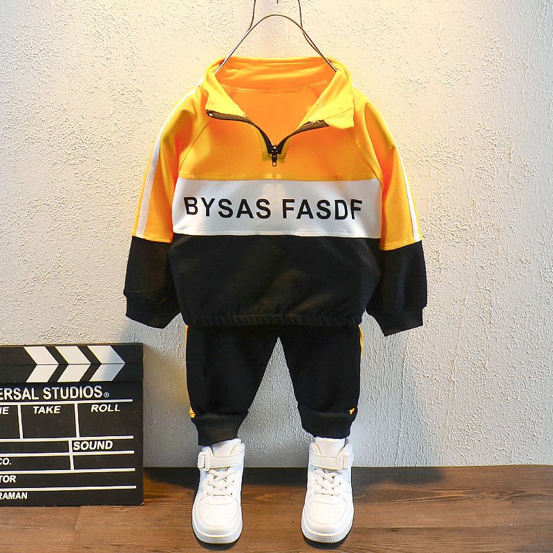 Vêtements pour enfants Garçons costumes d'automne enfants 2024 style printemps et automne beaux vêtements pour enfants élégants deux pièces vêtements à la mode pour enfants_voghion.com