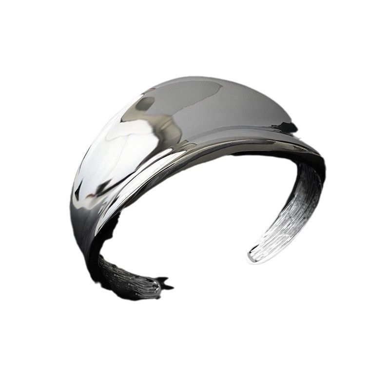Kale Wand Onregelméisseg Breet Gesiicht Oppen Bracelet, Nische High-End, Modesch an Elegant, Liicht Luxus Handtasche Fir Fraen_voghion.com