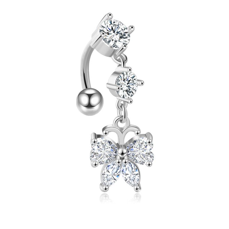 Klasické doplňky pro piercing pupíku, kroužky do pupíku, sada 14 kusů_voghion.com