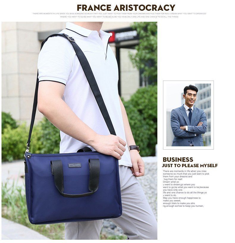 Sacs à main pour homme, sacoche horizontale en toile Oxford, sacoche à une épaule, sacoche pour ordinateur et documents_voghion.com
