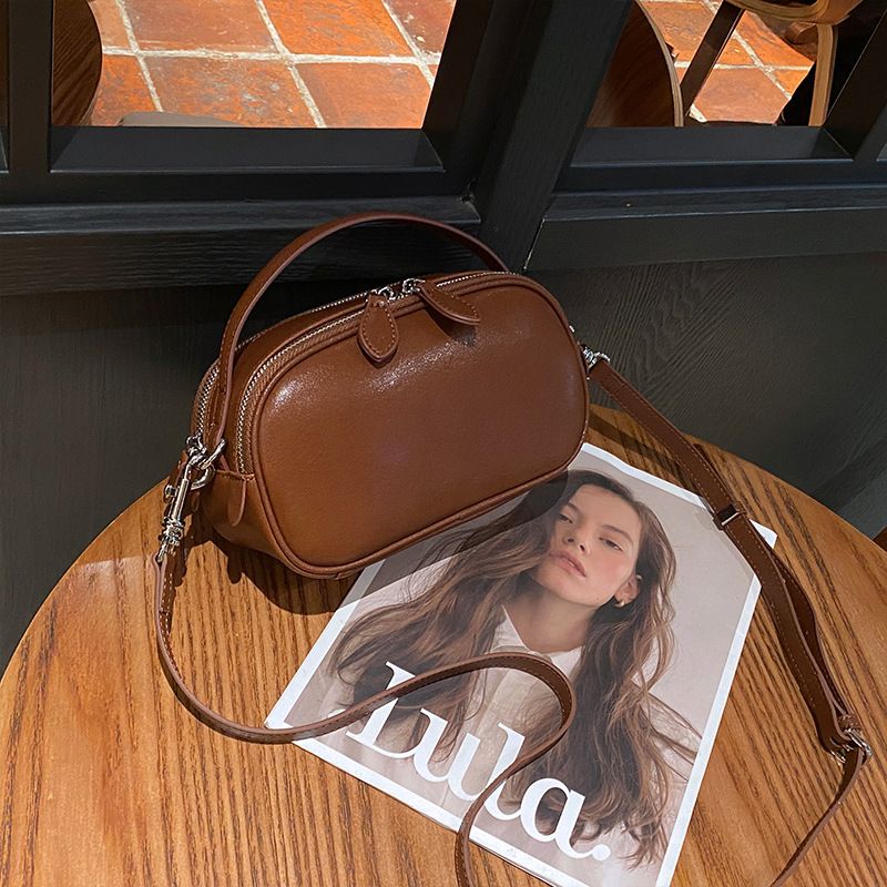 Fashion Small 2025 New Genuine Leather Women's Shoulder High-end Simple Crossbody Bag Handbag_voghion.com