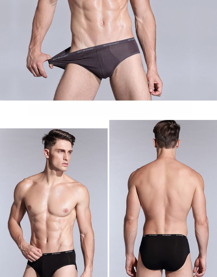 Intimo maschile elastico grande taglia sexy modale traspirante slip comodi traspirante vita media pantaloni da uomo all'ingrosso_voghion.com