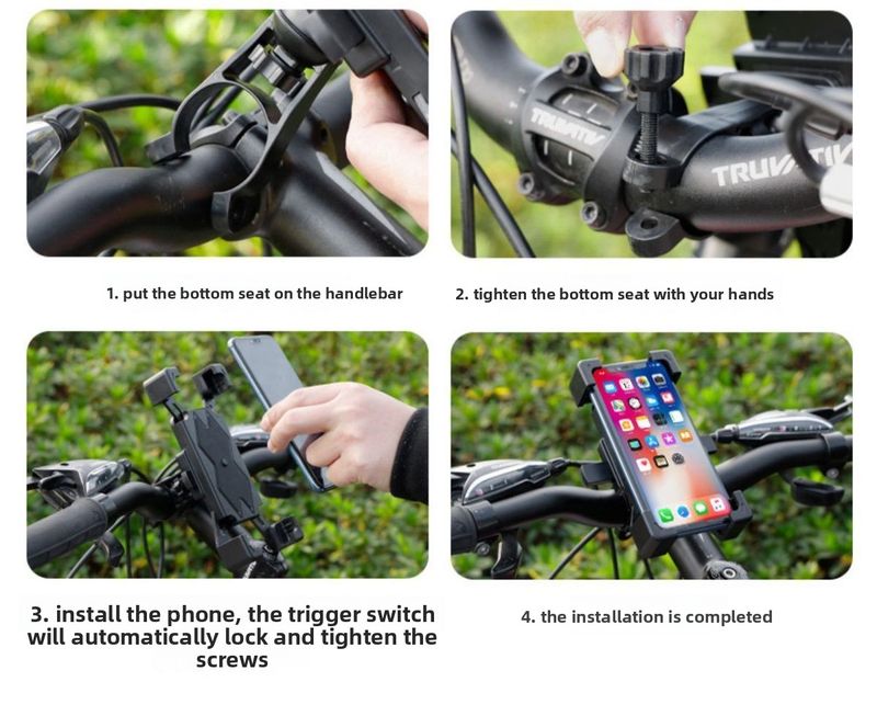 Supporto per bicicletta, supporto per telefono spesso antiurto per veicoli elettrici, supporto per bicicletta con navigazione_voghion.com