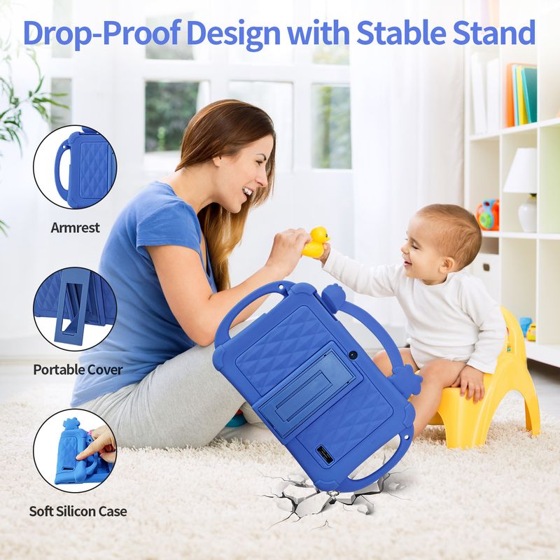 7" Kids Tablet With Protective Case - Early Learning & Entertainment, Safe & Durable_voghion.com