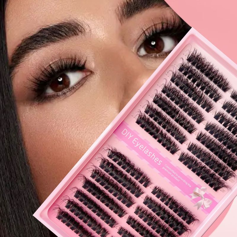 Eyelashes Set New DIY Single Cluster Segmented Fried False Eyelashes Set Thick Hot Melt Self Grafted Eyelashes_voghion.com