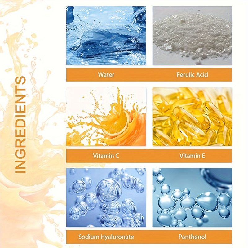 1/2/3 stk. 20 % vitamin C-ansiktsserum med vitamin E og ferulsyre, 30 ml hver, balanserer hudtonen og gir lysere hudpleie_voghion.com