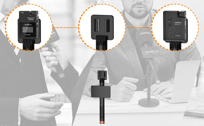 Comica HR-WM Handheld SYNCO G2 Godox Wireless Microphone Detachable Adapter For Interview Report Mic Accessories_voghion.com