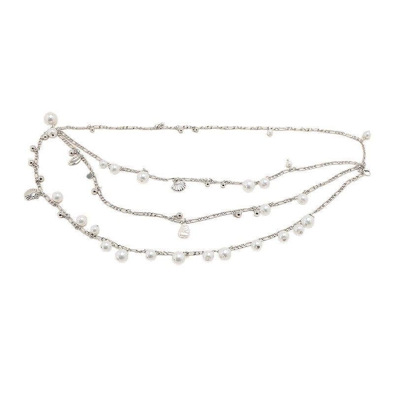 2025 Neue Perlen-Taille, mehrschichtiger Muschelketten-Anhänger, Kleid-Accessoires, Design, High-End-Gürtel_voghion.com
