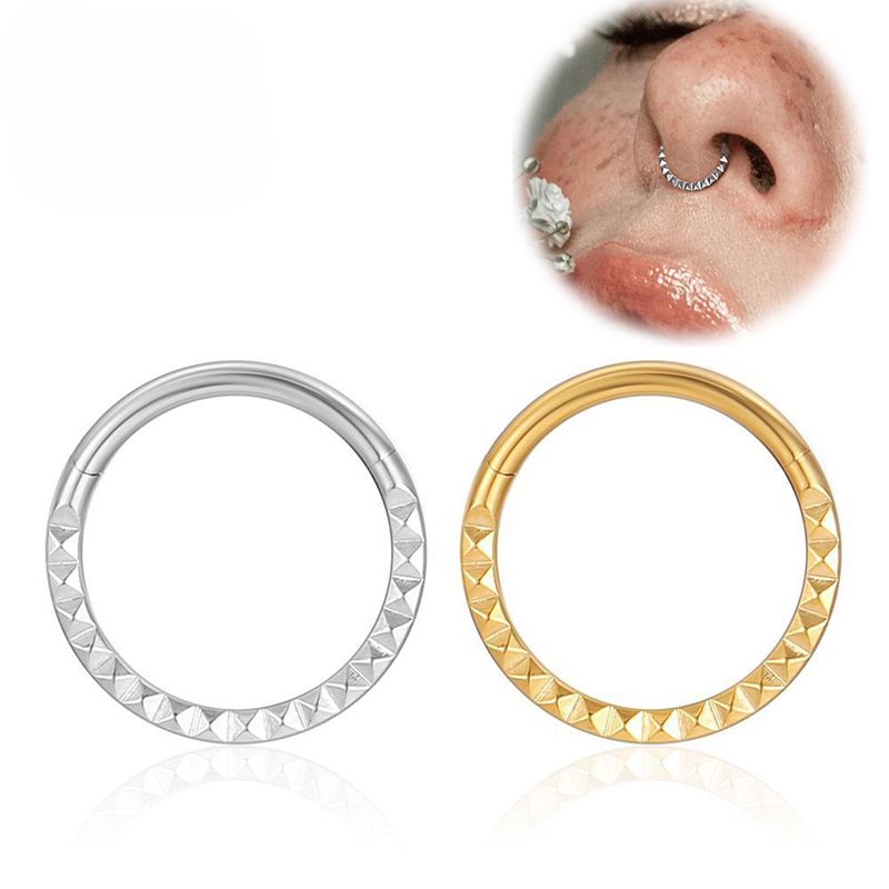 F136 Titanium Piercing Nose Ring Earrings Tragus Septum Labret Cartilage Daith Helix Industrial Body Jewelry Woman Clicker Labret_voghion.com