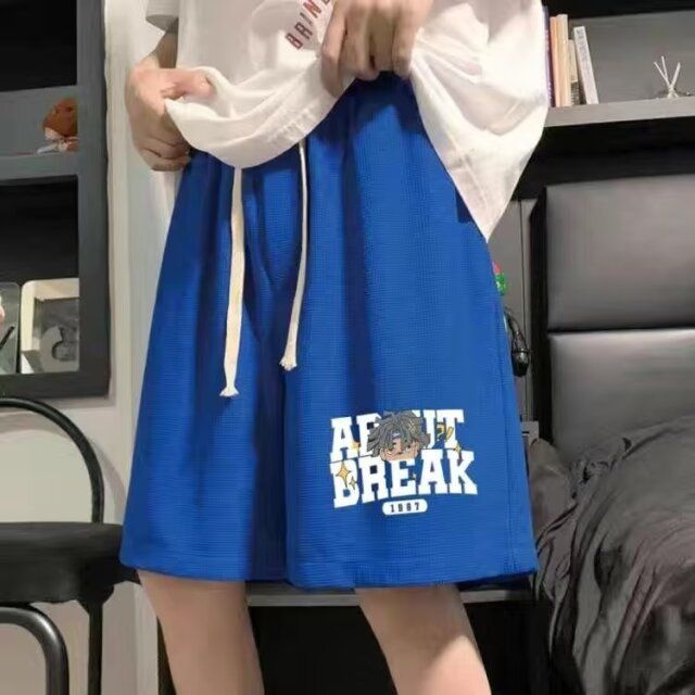 2024 Zomer Sport Shorts, Heren Veelzijdige Casual Koppels Losse Kwart Micro Elastische Strandbroek, Trendy_voghion.com