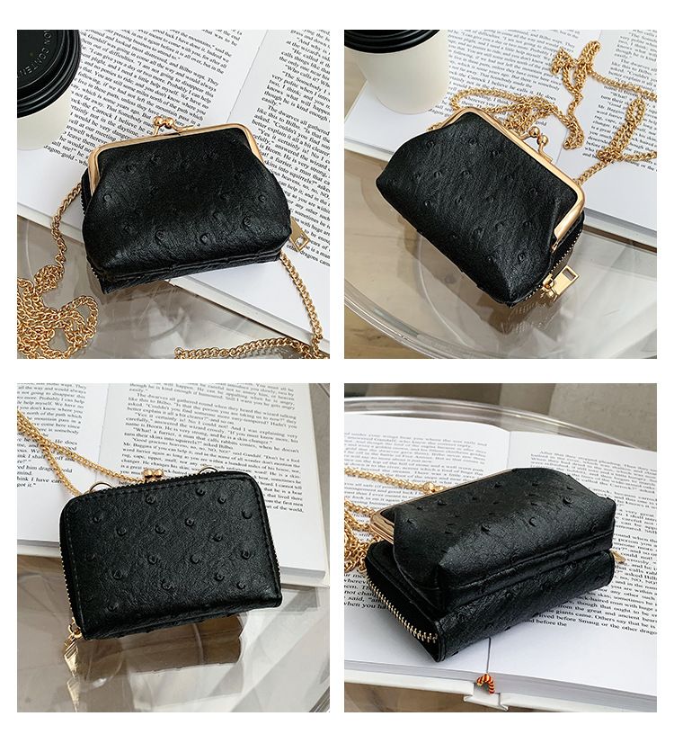 Torebka damska na jedno ramię, wzór strusia, mała torebka typu crossbody, tekstura popularna_voghion.com