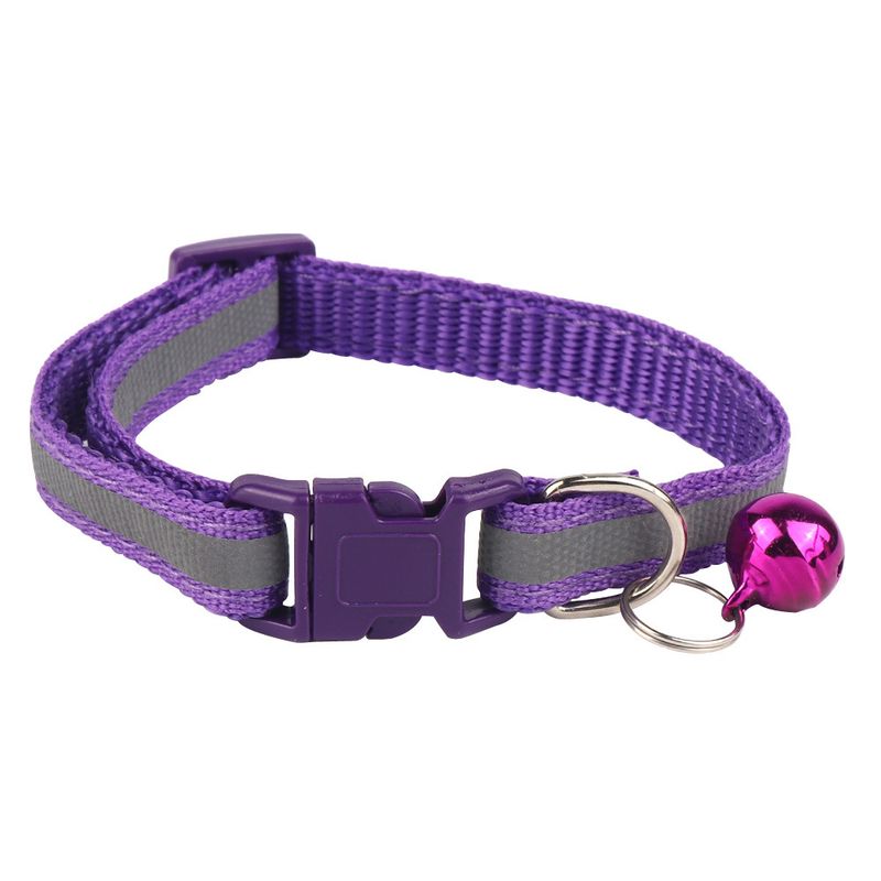 Reflective Patch Cat Dog Bell Pet Light-Up Collar_voghion.com