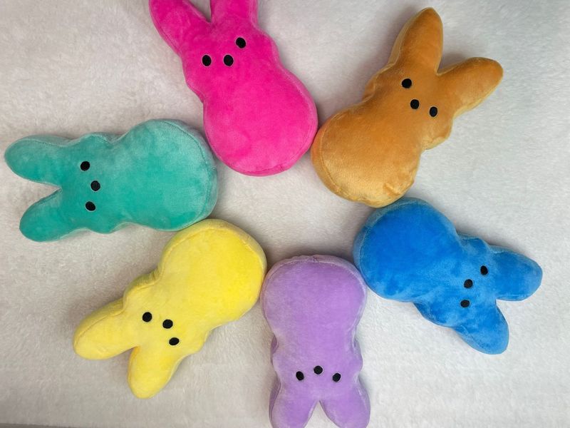 Grenziwwerschreidend Neit Produkt Peeps Rabbit Ouschteren Faarweg Cartoon Rabbit Plüschspill Stoffpopp gefëllt mat Kottengpopp_voghion.com