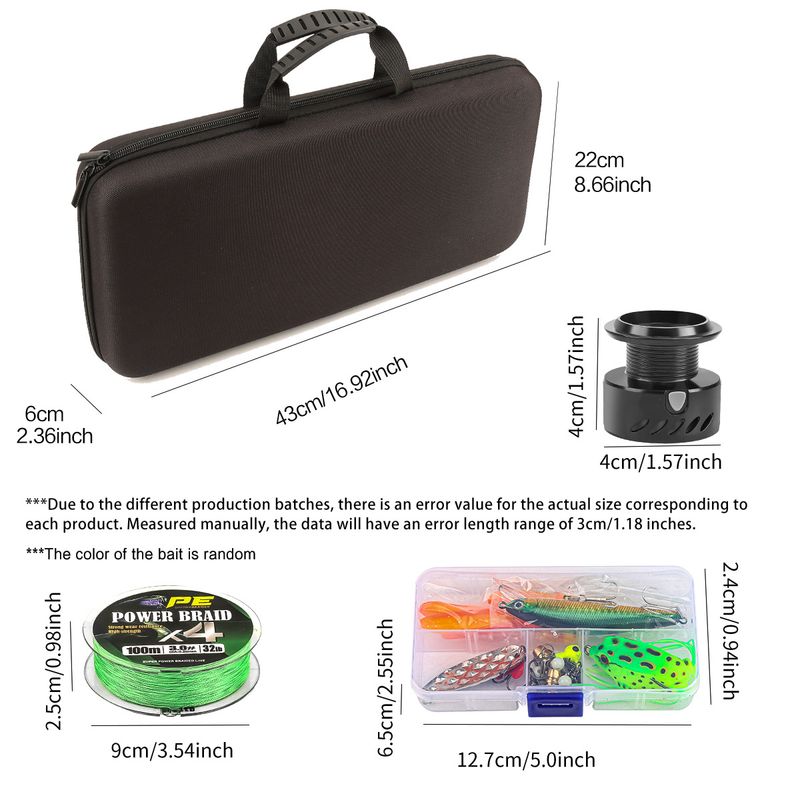 Fishing Reel Spinning Wheel Long Casting Lure Rod Telescopic Travel Portable_voghion.com