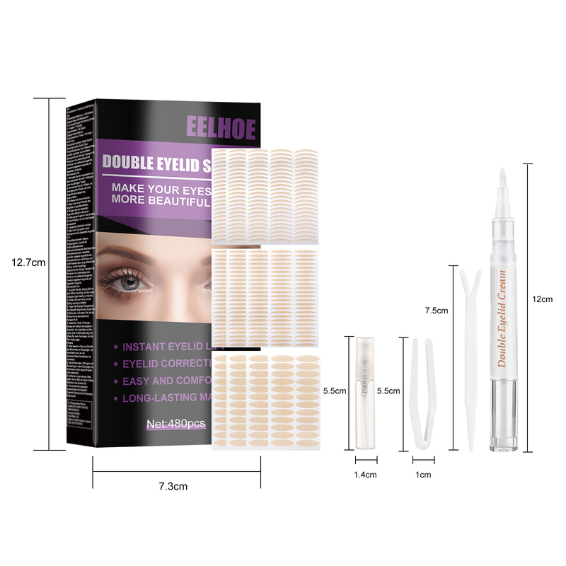 double eyelid Beautiful patch set, seamless, invisible, and glue free, natural and long-lasting large eyepiece double_voghion.com