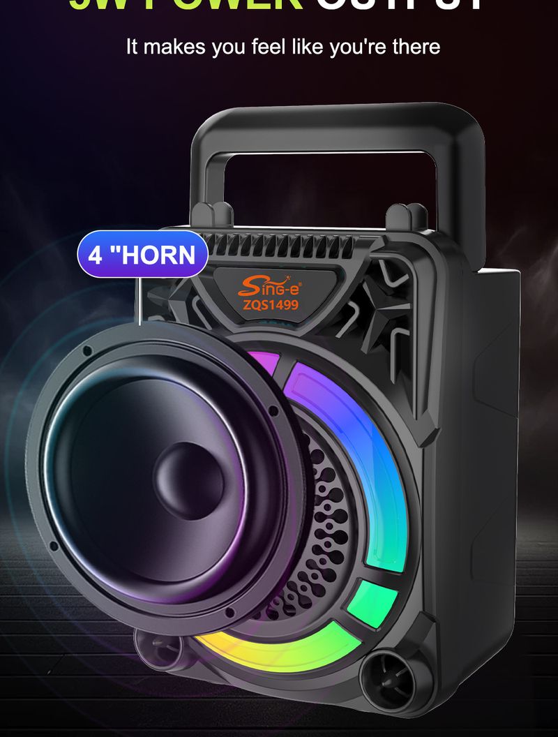 ZQS1499 Gränsöverskridande utrikeshandel utomhus bärbar fyrkantsdans trådlös Bluetooth-högtalare festkaraoke ljud_voghion.com