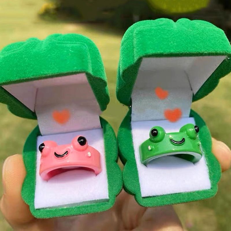 Bague Grenouille Femme, Poulet, 2 pièces_voghion.com