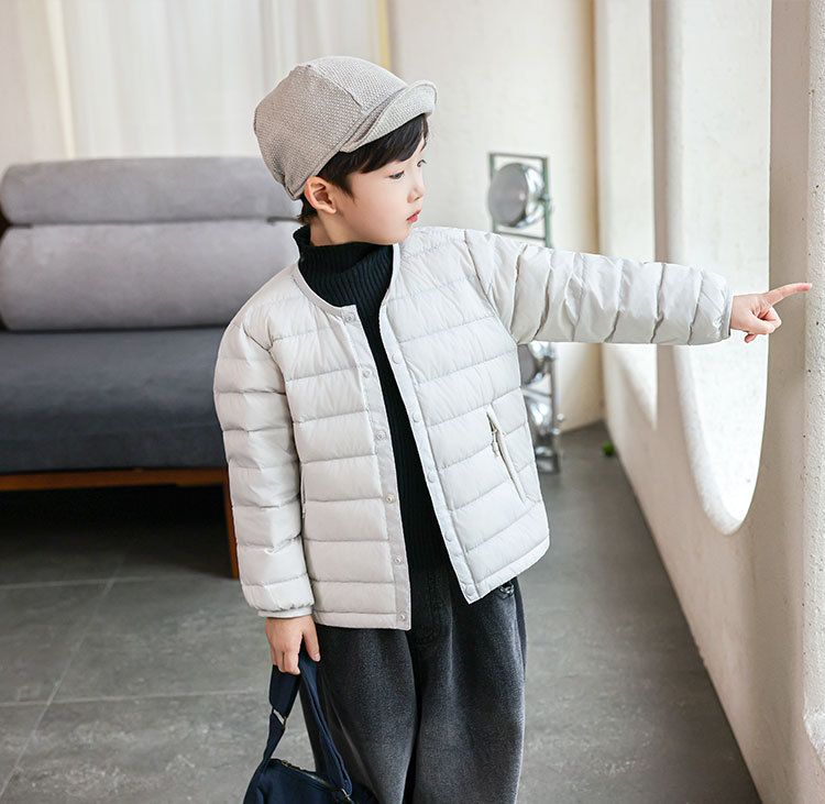 Gilet e giacca ultraleggeri per bambini, imbottiti al 90% con piume d'anatra bianche, capo a strati in softshell per bambine e bambini_voghion.com