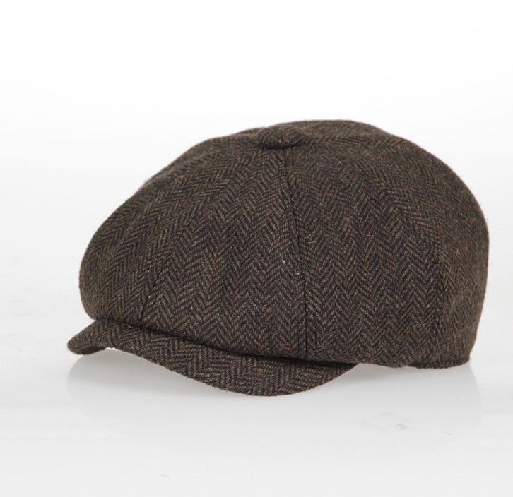 Kinderbaretten voor de herfst en winter, petten voor ouders en volwassenen, achthoekige krantenjongensmutsen voor baby's, voorwaartse petten voor heren en dames_voghion.com