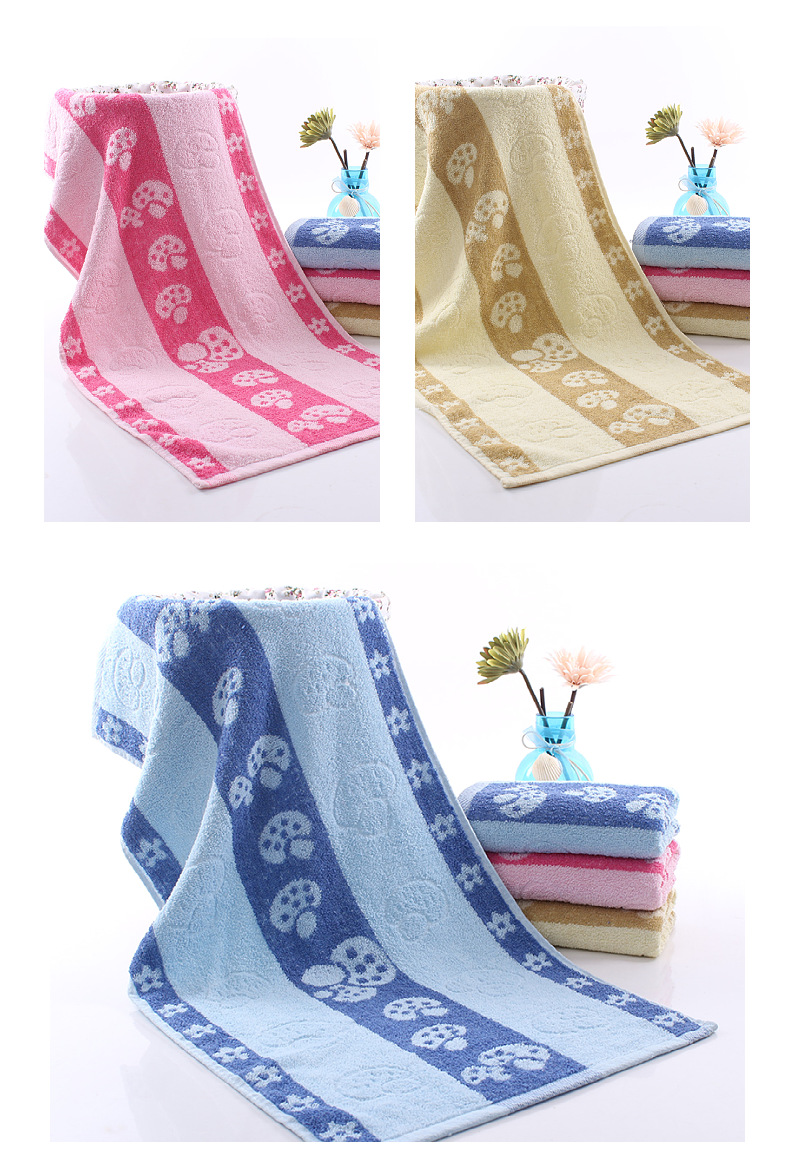 Jacquard-Handtuch aus reiner Baumwolle, weicher und saugfähiger Waschlappen, Geschenk für den Haushalt, bestickt_voghion.com