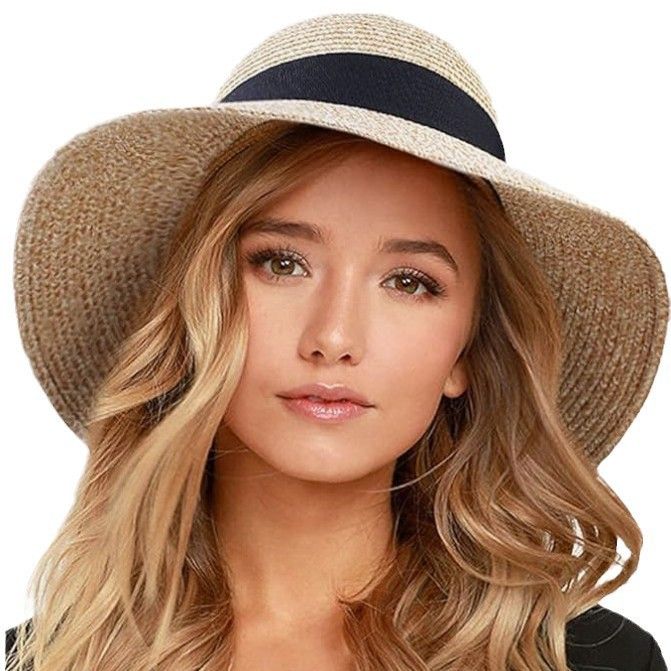 Unbeatable Quality Women's Beach With Wide Sun Grass Shade, Travel Brim, Bow Hat Suitable For Fishing, Hiking, Camping_voghion.com