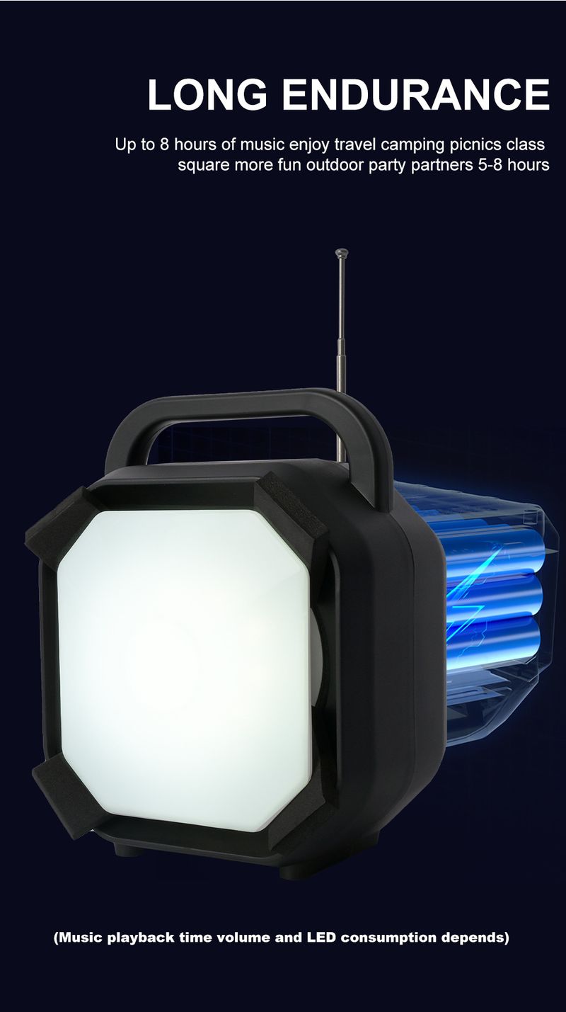 ZQS1473 Solární nabíjení Venkovní kempingové LED osvětlení Bezdrátové nabíjení Bluetooth Malý reproduktor_voghion.com