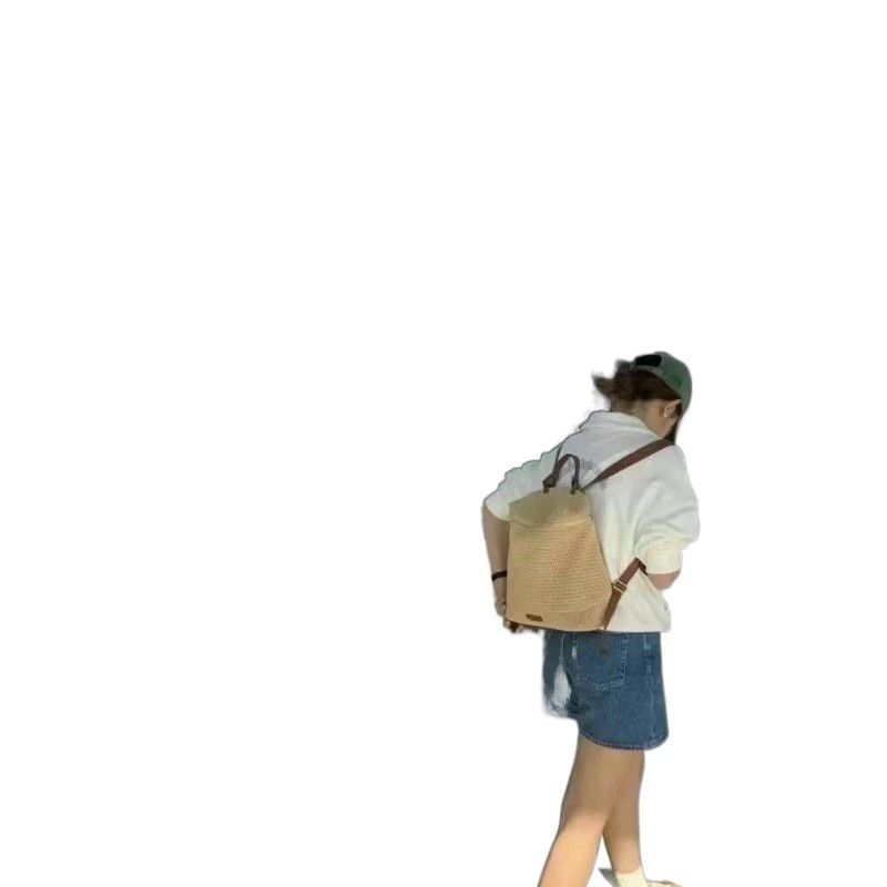 Design Knitted Backpack Large Capacity Lightweight Handbag Fashionable Hundred_voghion.com