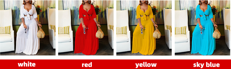 D220 Amazon 2022 Summer Chest Wrap Strap Top Wide Leg Pants Large Size European and American Two-piece Casual Cross-border Suit_voghion.com