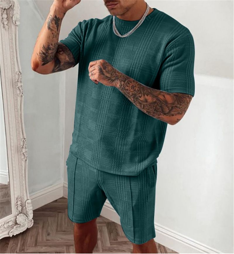 Ins kurzarm shorts zwei-stück trend casual sport herren set_voghion.com