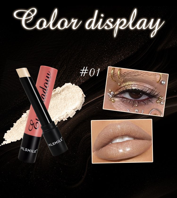 Lipstick eyeshadow stick Lazy eye makeup waterproof non-smudging pearl eyeshadow lying silkworm pen_voghion.com