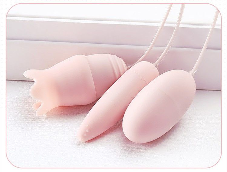 USB-Zungenlecken, dreifach vibrierendes Ei, Hinterhof-Vibrator mit variabler Frequenz, weibliches Masturbationsgerät_voghion.com