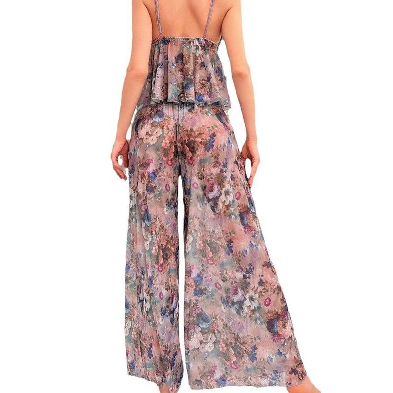 Plus Size Neues sexy High-End-Mesh-Camisole-Nachthemd mit Aufdruck für mollige Frauen, zweiteilig, schlankmachend und verführerisch_voghion.com