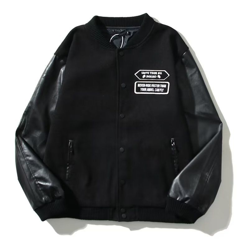 Ropa para hombre, chaqueta con bordado retro de marca Vicious Dog, chaqueta de béisbol vintage de primavera y otoño para hombre_voghion.com
