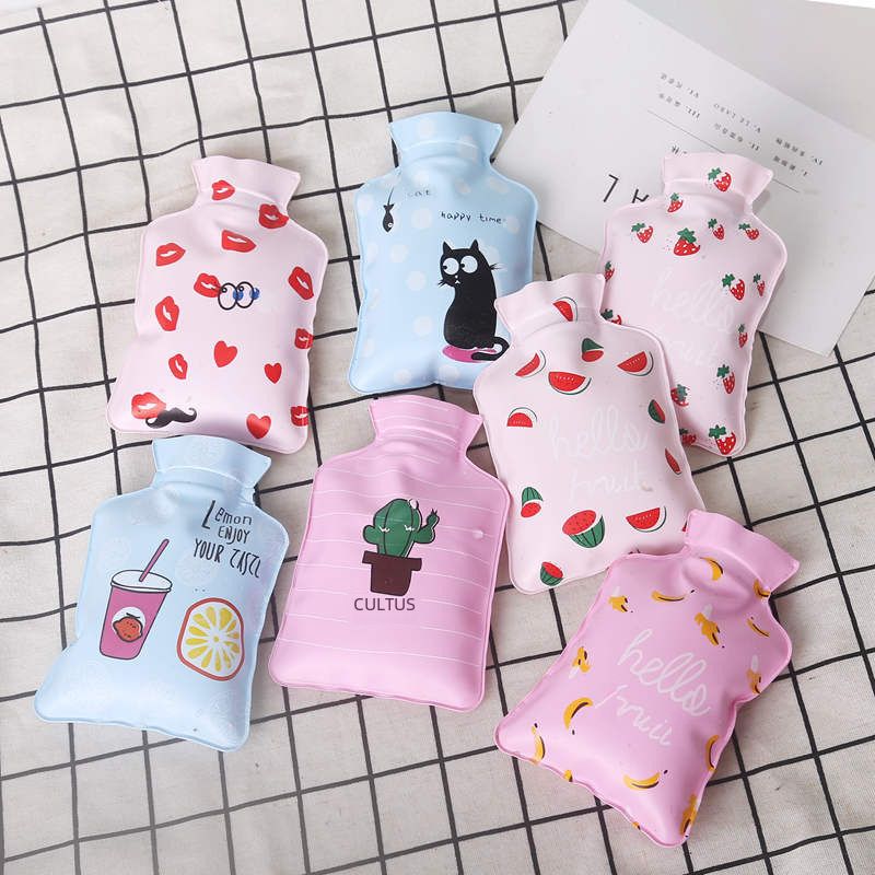 Bolsa de água quente de PVC de alta densidade pequena mini bolsa de água quente de injeção de água bolsa de água quente de desenho animado aquecedor de mão bolsa de água quente logotipo local_voghion.com