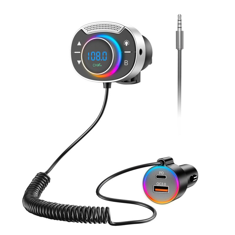 Lettore MP3 T86 Bluetooth Song Vivavoce Telefono PD Caricabatterie rapido per auto Trasmettitore FM Audio AUX_voghion.com